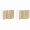 Függő szekrény Riga 2 pcs Sonoma tölgy és fehér 60 x 31 x 40 cm