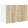 Függő szekrény Riga 2 pcs Sonoma tölgy és fehér 60 x 31 x 40 cm