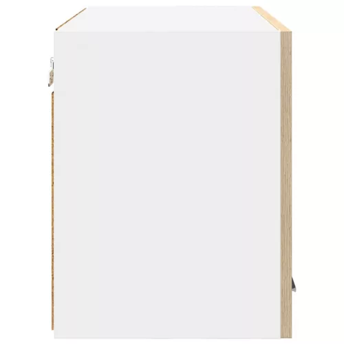 Függő szekrény Riga 2 pcs Sonoma tölgy és fehér 60 x 31 x 40 cm