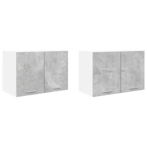 Függő szekrény Riga 2 pcs Beton szürke és fehér 60 x 31 x 40 cm