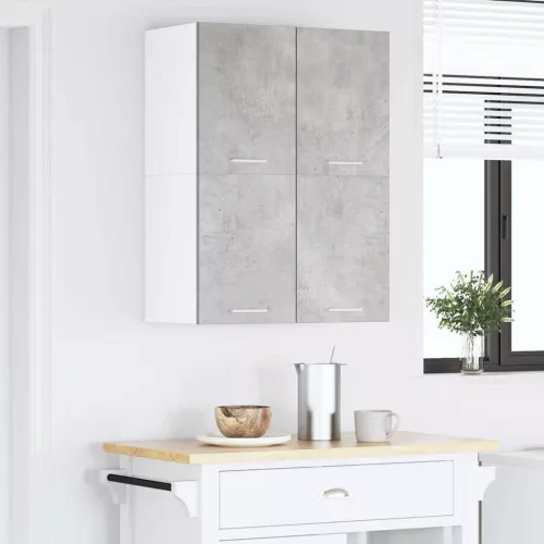 Függő szekrény Riga 2 pcs Beton szürke és fehér 60 x 31 x 40 cm