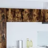 Függő szekrény polcokkal Riga 2 pcs Füstölt tölgy és fehér