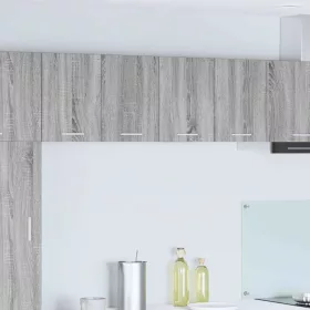   Függő szekrény polcokkal Riga 2 pcs Szürke Sonoma és fehér
