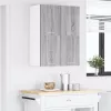 Függő szekrény polcokkal Riga 2 pcs Szürke Sonoma és fehér