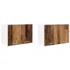 Függő szekrény Riga 2 pcs Régi fa és fehér 60 x 31 x 40 cm