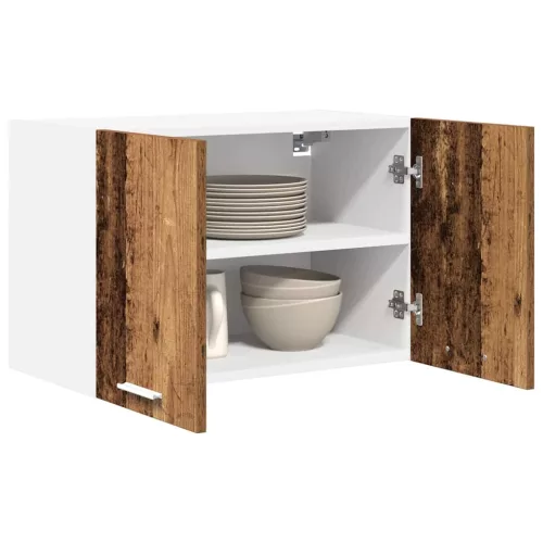 Függő szekrény Riga 2 pcs Régi fa és fehér 60 x 31 x 40 cm