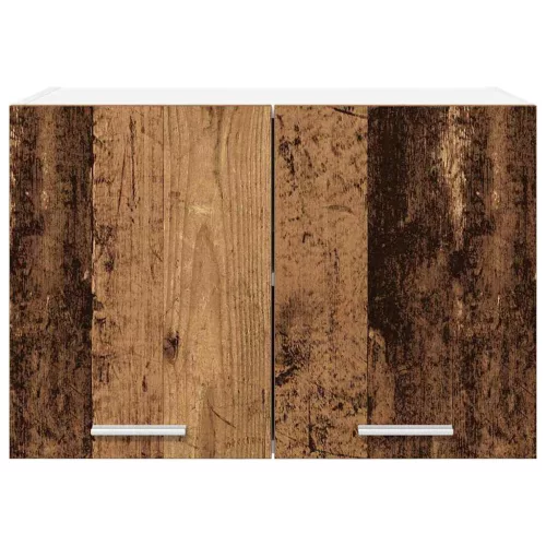 Függő szekrény Riga 2 pcs Régi fa és fehér 60 x 31 x 40 cm