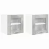 Függő szekrény Riga 2 pcs Beton Szürke 40 x 31 x 40 cm Faanyag