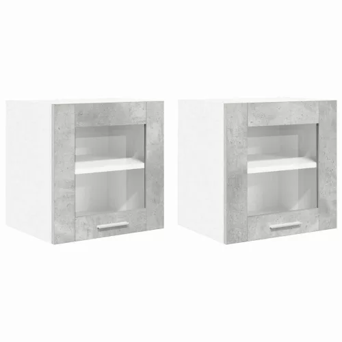 Függő szekrény Riga 2 pcs Beton Szürke 40 x 31 x 40 cm Faanyag