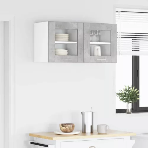 Függő szekrény Riga 2 pcs Beton Szürke 40 x 31 x 40 cm Faanyag