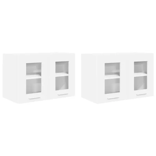 Függő szekrény ajtóval Riga 2 pcs Fehér 60 x 31 x 40 cm Faanyag