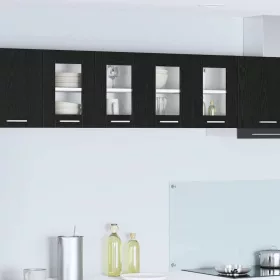   Függő szekrény Riga 2 pcs Fekete tölgy 60 x 31 x 40 cm Faanyag