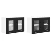Függő szekrény Riga 2 pcs Fekete tölgy 60 x 31 x 40 cm Faanyag