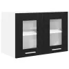 Függő szekrény Riga 2 pcs Fekete tölgy 60 x 31 x 40 cm Faanyag