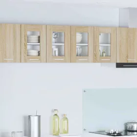   Függő szekrény Riga 2 pcs Sonoma tölgy 60 x 31 x 40 cm Faanyag