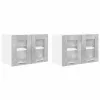 Függő szekrény Riga 2 pcs Beton Szürke 60 x 31 x 40 cm Faanyag