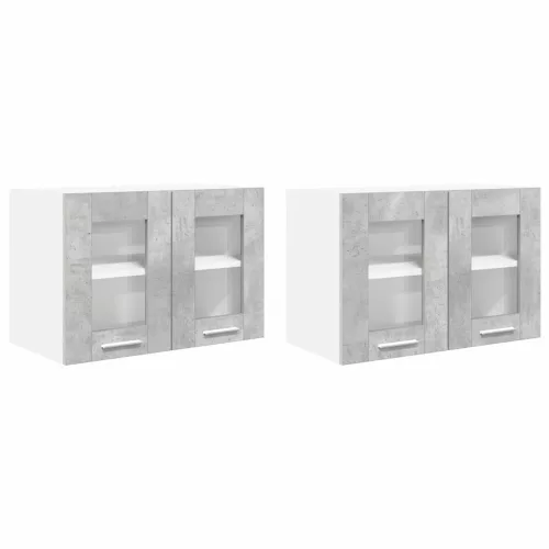 Függő szekrény Riga 2 pcs Beton Szürke 60 x 31 x 40 cm Faanyag
