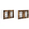 Függő szekrény Riga 2 pcs Füstölt tölgy 60 x 31 x 40 cm Faanyag