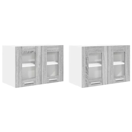 Függő szekrény Riga 2 pcs Szürke Sonoma 60 x 31 x 40 cm Faanyag