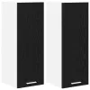 Függő szekrény Riga 2 pcs Fekete tölgy és fehér 30 x 31 x 80 cm