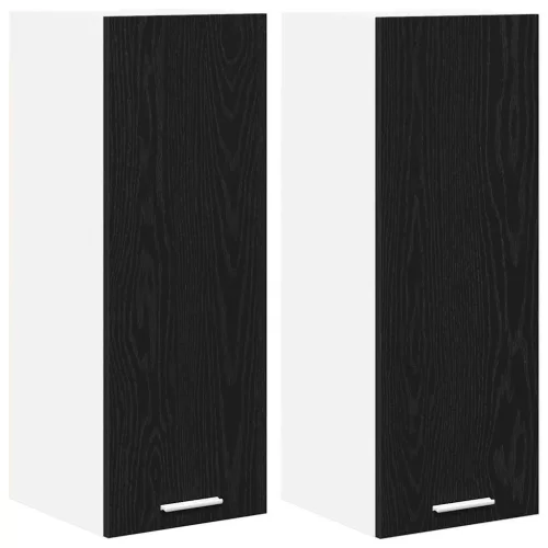Függő szekrény Riga 2 pcs Fekete tölgy és fehér 30 x 31 x 80 cm