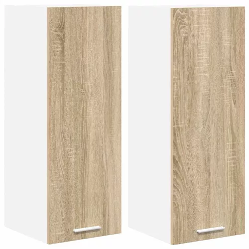 Függő szekrény Riga 2 pcs Sonoma tölgy és fehér 30 x 31 x 80 cm