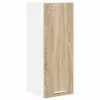 Függő szekrény Riga 2 pcs Sonoma tölgy és fehér 30 x 31 x 80 cm