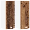 Függő szekrény Riga 2 pcs Régi fa és fehér 30 x 31 x 80 cm