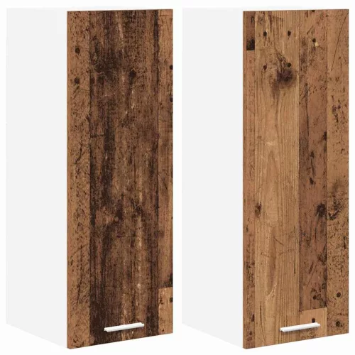 Függő szekrény Riga 2 pcs Régi fa és fehér 30 x 31 x 80 cm