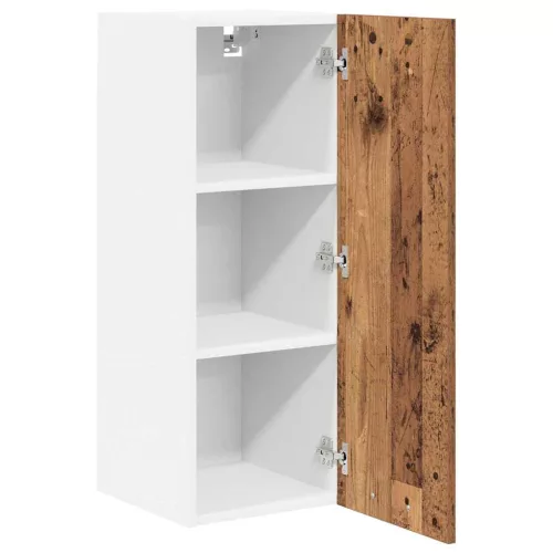 Függő szekrény Riga 2 pcs Régi fa és fehér 30 x 31 x 80 cm