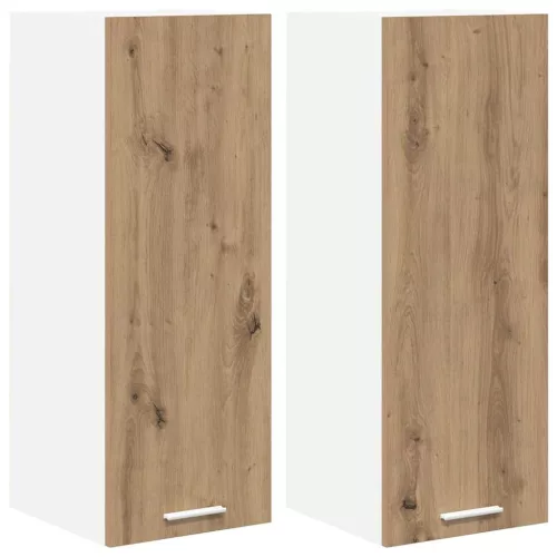 Függő szekrény polcokkal Riga 2 pcs Artisan tölgy és fehér
