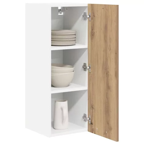Függő szekrény polcokkal Riga 2 pcs Artisan tölgy és fehér