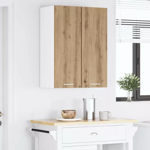 Függő szekrény polcokkal Riga 2 pcs Artisan tölgy és fehér