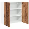 Függő szekrény polcokkal Riga Öreg fa 80 x 31 x 80 cm Faanyag