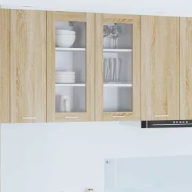   Függő szekrény Riga 2 pcs Sonoma tölgy 40 x 31 x 80 cm Faanyag
