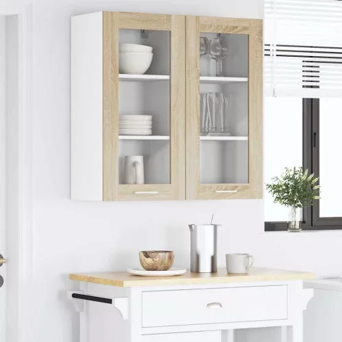 Függő szekrény Riga 2 pcs Sonoma tölgy 40 x 31 x 80 cm Faanyag