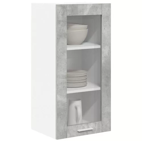 Függő szekrény Riga 2 pcs Beton Szürke 40 x 31 x 80 cm Faanyag