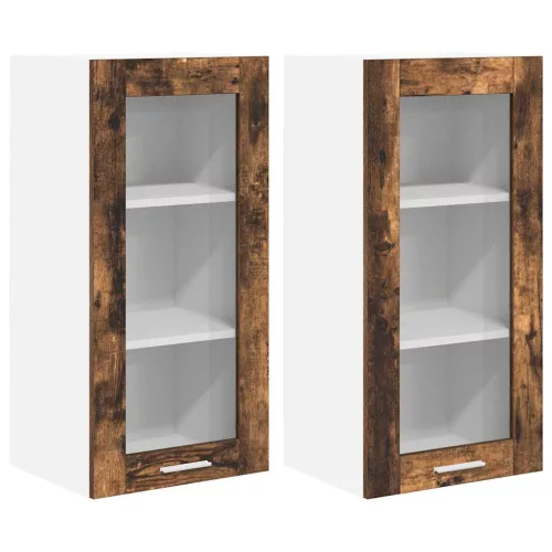 Függő szekrény Riga 2 pcs Füstölt tölgy 40 x 31 x 80 cm Faanyag