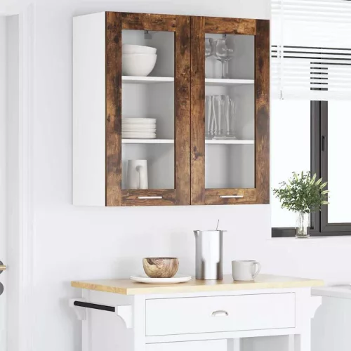 Függő szekrény Riga 2 pcs Füstölt tölgy 40 x 31 x 80 cm Faanyag