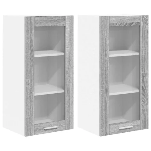 Függő szekrény Riga 2 pcs Szürke Sonoma 40 x 31 x 80 cm Faanyag