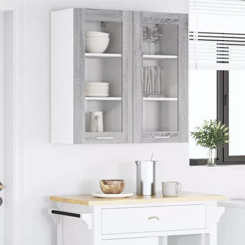 Függő szekrény Riga 2 pcs Szürke Sonoma 40 x 31 x 80 cm Faanyag