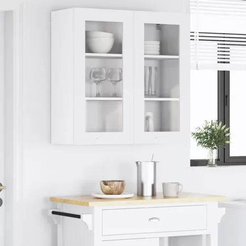Függő szekrény polcokkal Riga Fehér 80 x 31 x 80 cm Faanyag
