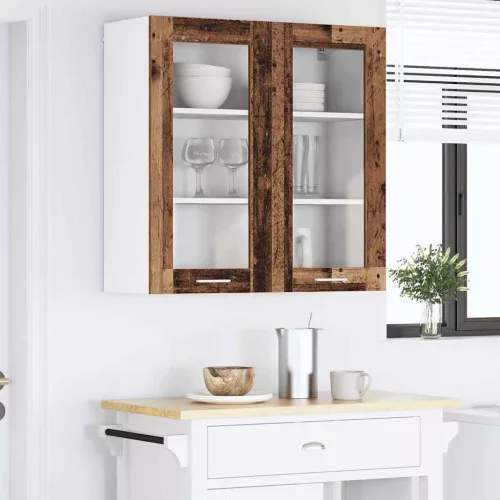 Függő szekrény polcokkal Riga Öreg fa 80 x 31 x 80 cm Faanyag