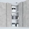 Függő szekrény Riga Beton szürke és fehér 57 x 57 x 100 cm