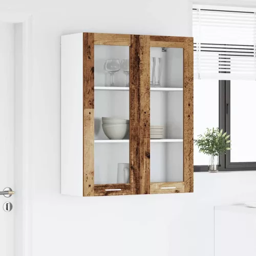 Függő szekrény polcokkal Riga Öreg fa 80 x 31 x 100 cm Faanyag