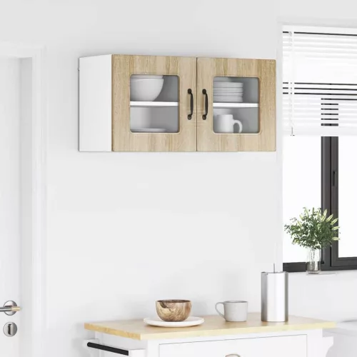 Fali konyhaszekrény 2 pcs Sonoma tölgy 40 x 31 x 40 cm Faanyag