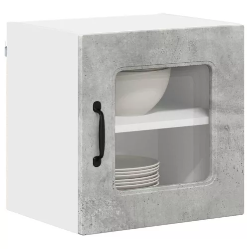 Fali konyhaszekrény 2 pcs Beton Szürke 40 x 31 x 40 cm Faanyag