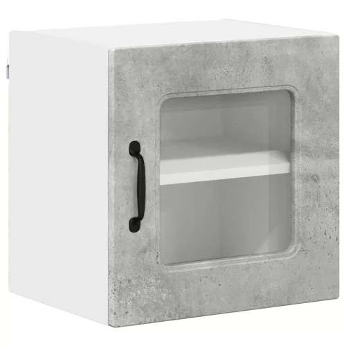 Fali konyhaszekrény 2 pcs Beton Szürke 40 x 31 x 40 cm Faanyag