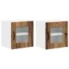 Fali konyhaszekrény 2 pcs Öreg fa 40 x 31 x 40 cm Faanyag