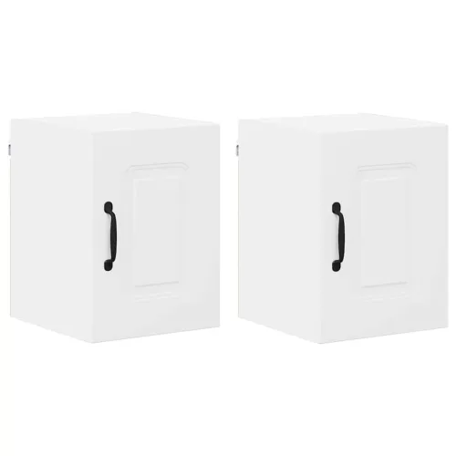 Fali konyhaszekrény ajtóval 2 pcs Fehér 30 x 31 x 40 cm Faanyag
